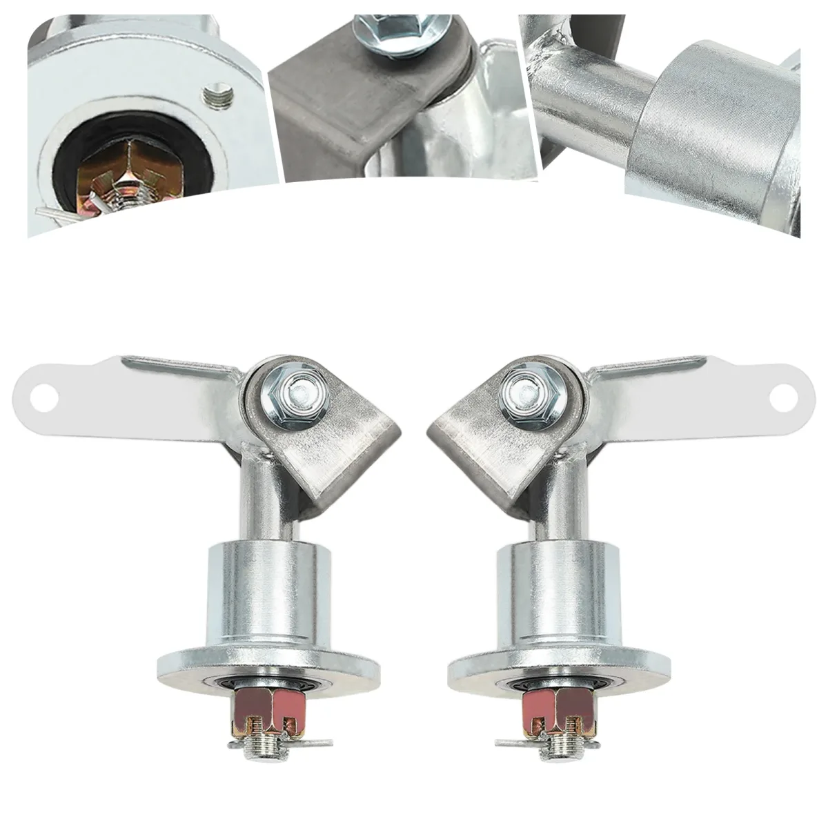 Deux broches de roue en fer galvanisé pour kart