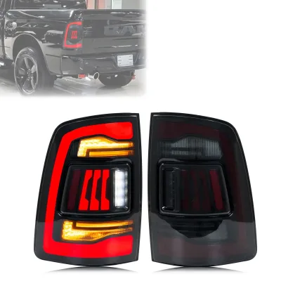 Feux arrière LED noirs, clignotants séquentiels