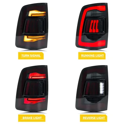 Feux arrière LED noirs, clignotants séquentiels – image 2