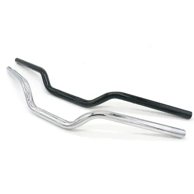 Guidon de moto en fer noir et chrome, 22 mm – image 3