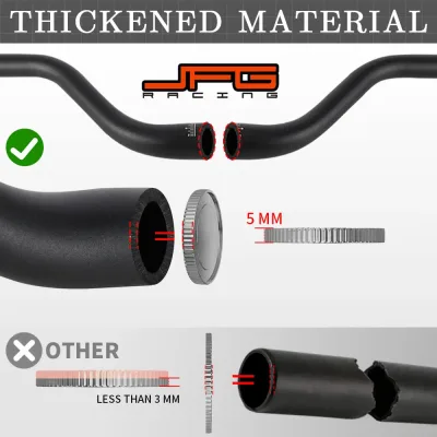 Guidon surélevé en aluminium 7075 pour moto – image 2