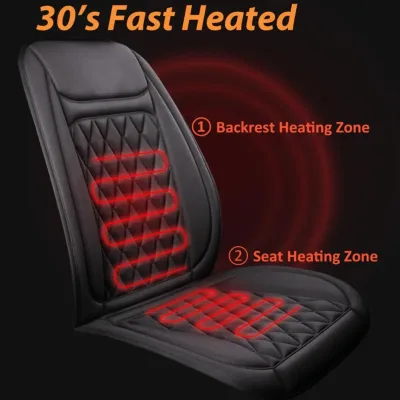 Housse de siège de voiture chauffante 12-24 V – image 3