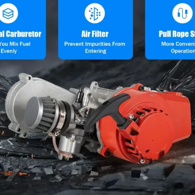 Moteur 2 temps 49CC à refroidissement par air