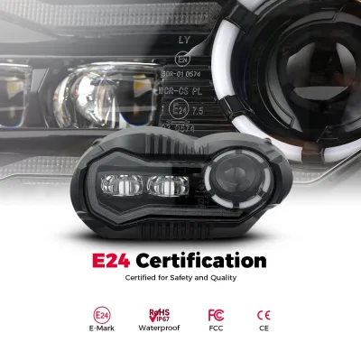 Phare à LED avec projecteur pour moto – image 2