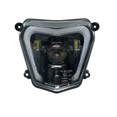 Phare avant LED de moto, route et croisement – image 2