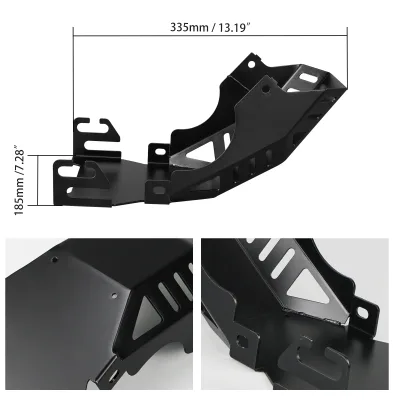 Protection de châssis moteur en aluminium noir – image 2