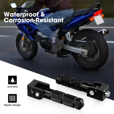 Repose-pieds de moto pliables en aluminium