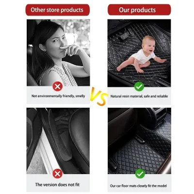 Tapis de sol voiture en simili cuir sur mesure – image 3