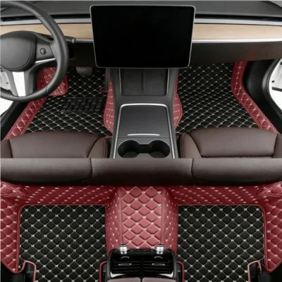 Tapis de sol voiture sur mesure, cuir artificiel