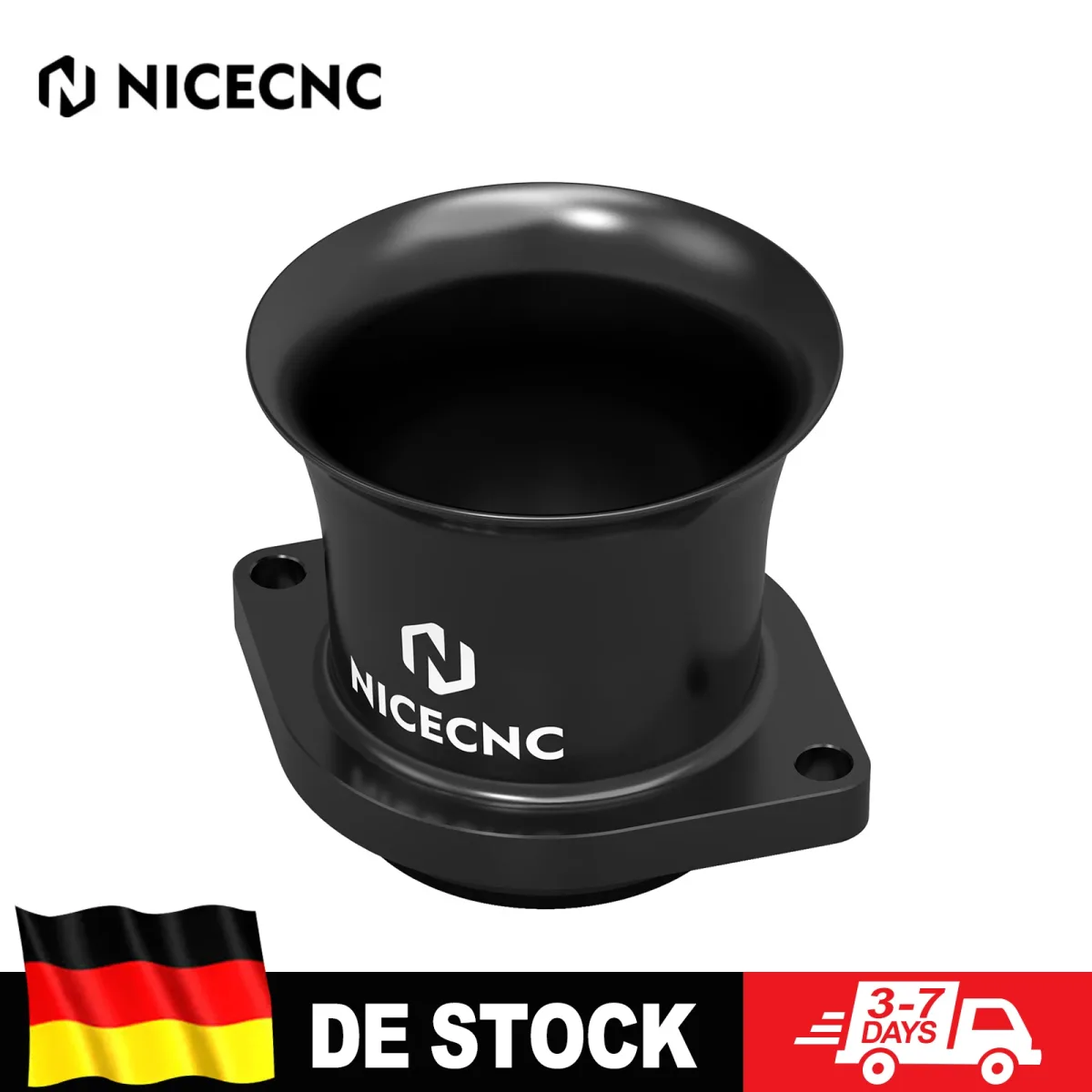Trompette d'admission raccourcie 65 mm aluminium